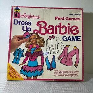 Vintage Colorforms Dress Up Barbie Game 1990